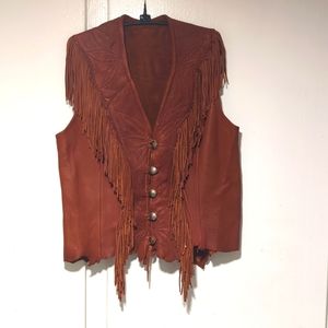 Leather Fringe Vest